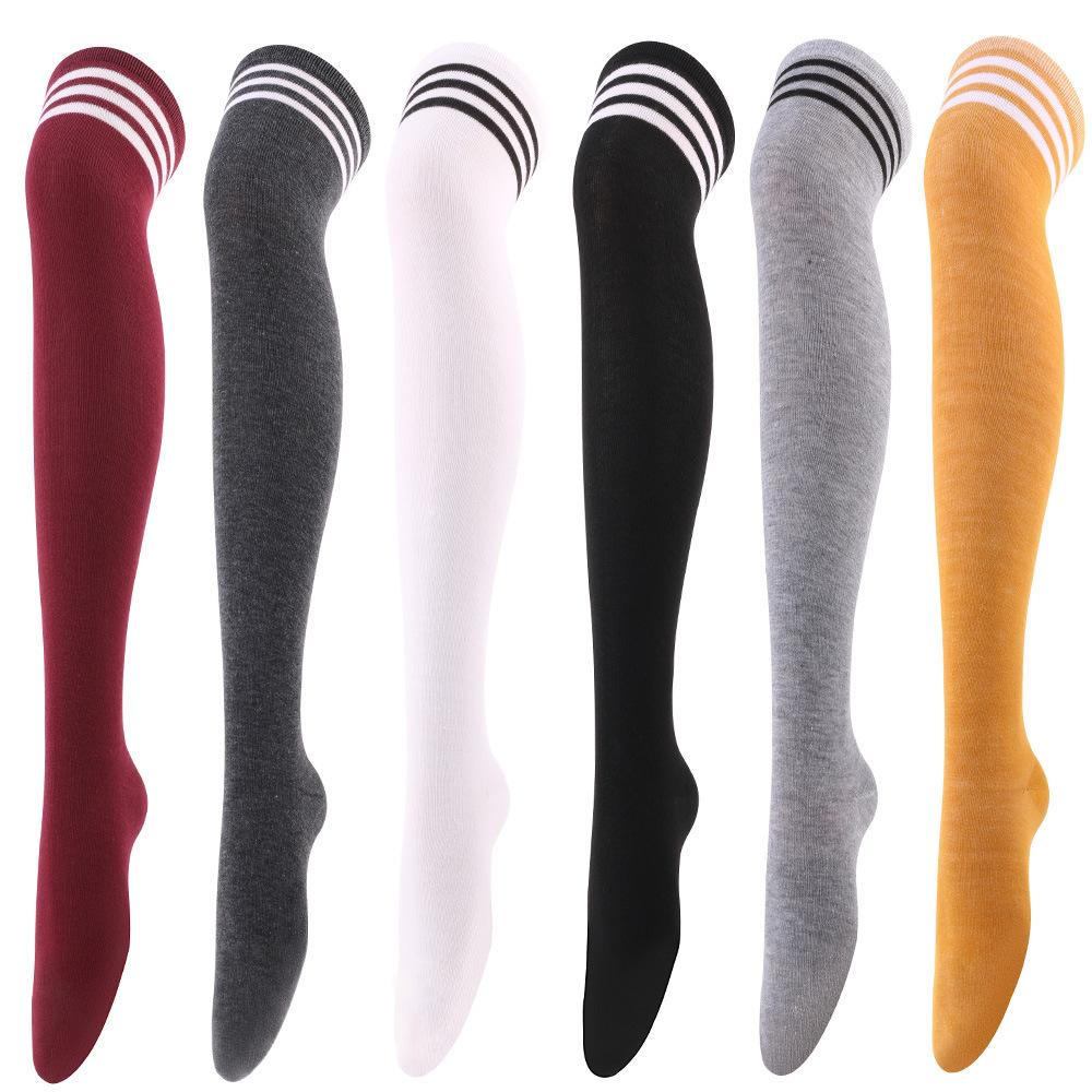 dance pantyhose cosplay women's three bars overknee long boot socks thigh high socks women's socks wholesale european and american striped socks
