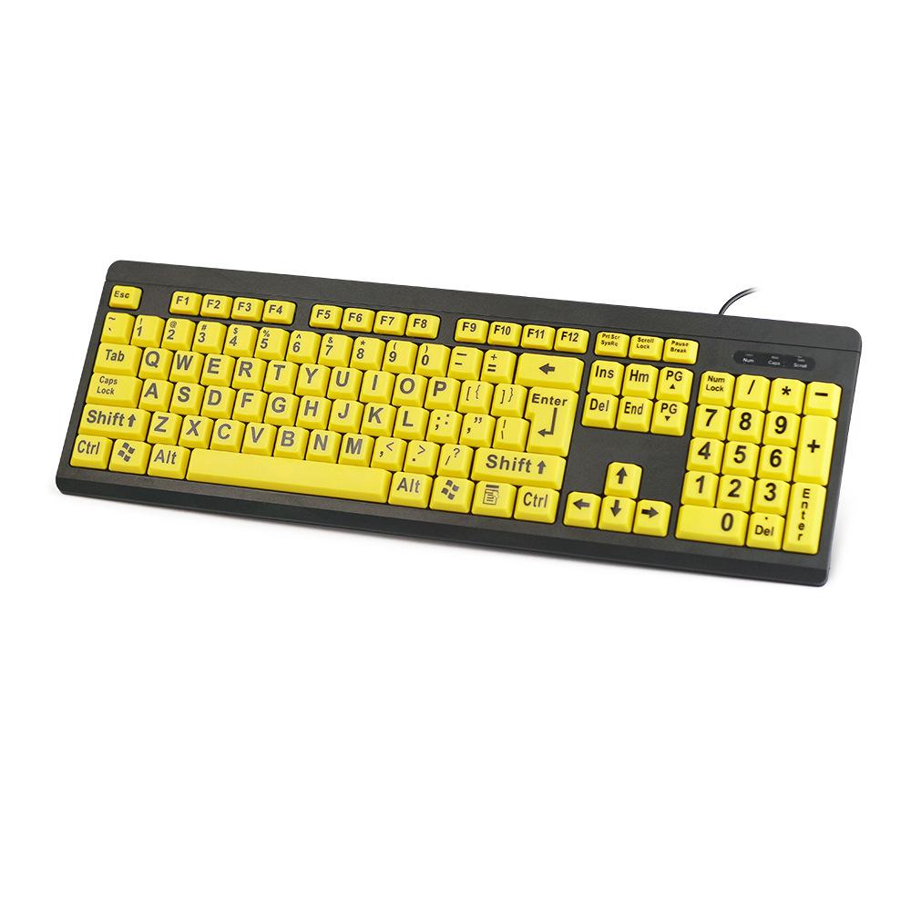foreign trade desktop and notebook computer t801 wired keyboard usb large font bold student elderly keyboard Application Scenario