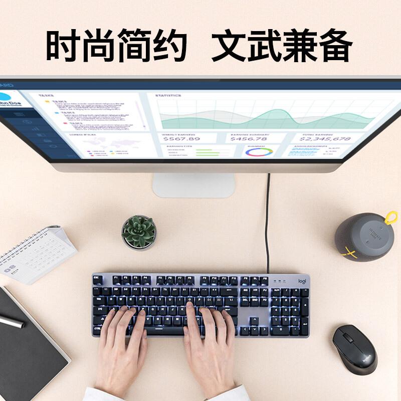 logitech k845 mechanical backlit keyboard wired keyboard for playerunknown's battlegrounds office gaming keyboard details Picture