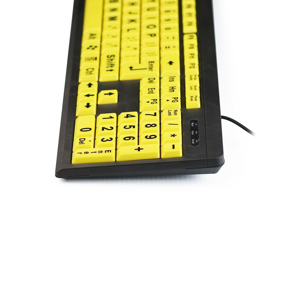 foreign trade desktop and notebook computer t801 wired keyboard usb large font bold student elderly keyboard details Picture