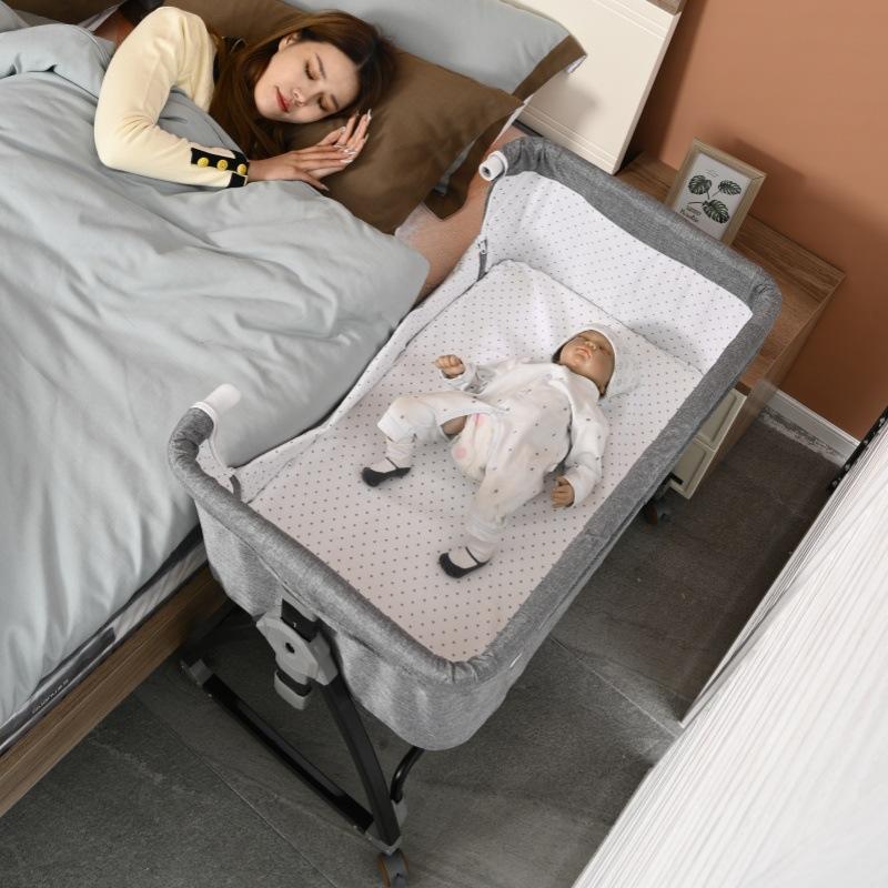 cross-border baby bed movable portable cradle bed foldable multifunctional bb bed newborn splicing bed