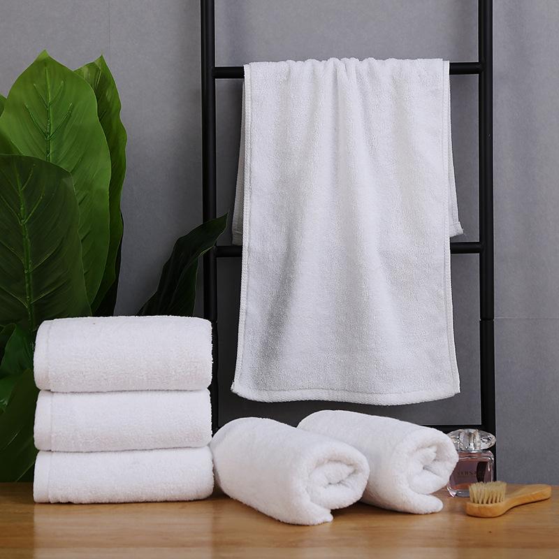 Hotel Towel and Bath Towel Factory Wholesale Cotton Five-Star Pure White Hotel Bed & Breakfast Bath Towel Bath Towel