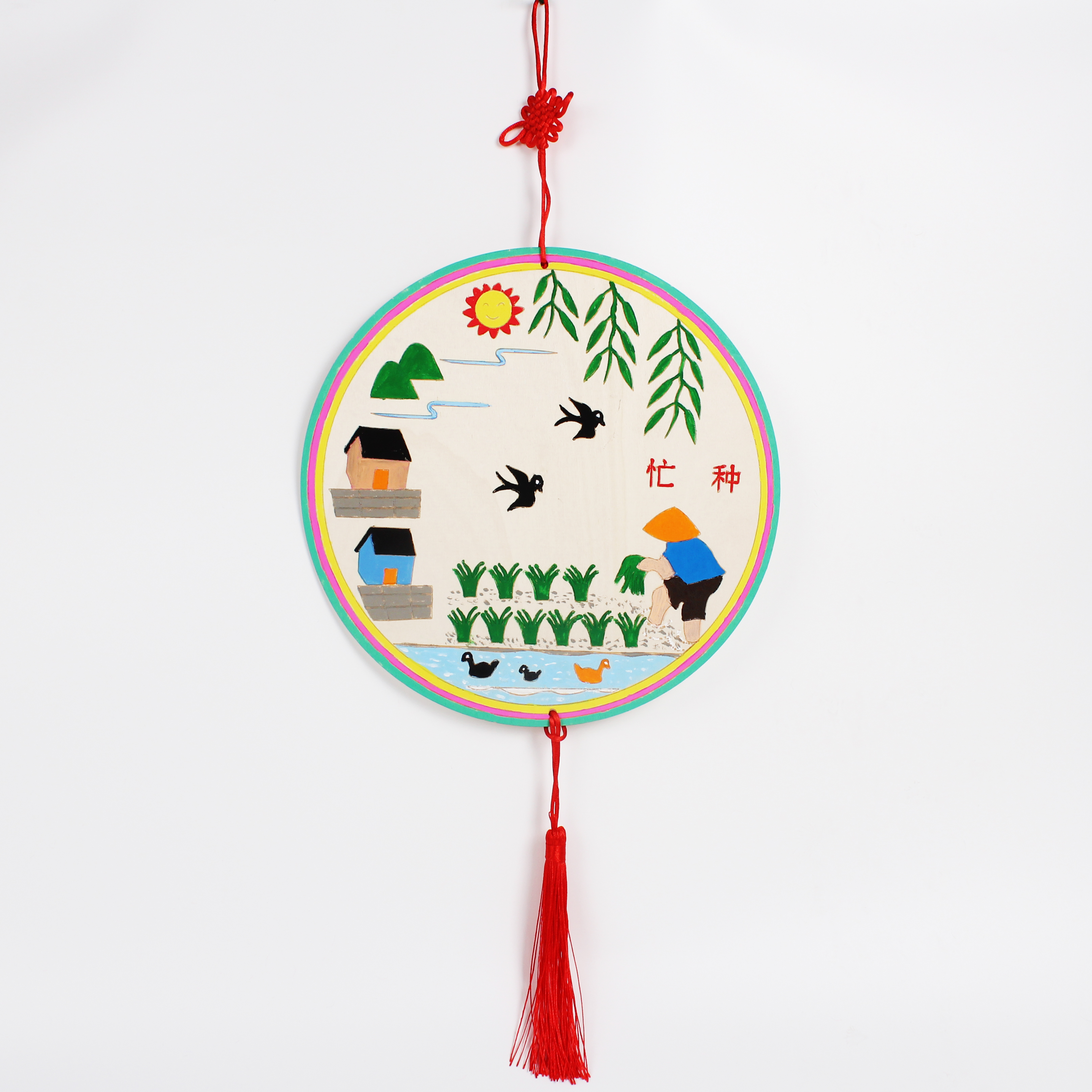 幼儿园亲子活动24节气diy手工涂色木质挂饰团建暖场详情5