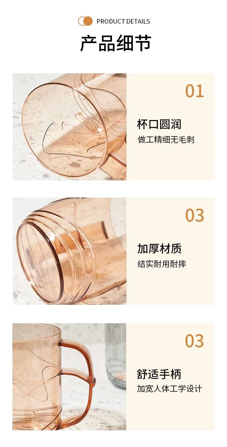 C64-523 Crystal diamond gilded transparent mouthwash cup, light luxury InS-style couple plastic toothbrush cup, student brushing cylinder detail image 11