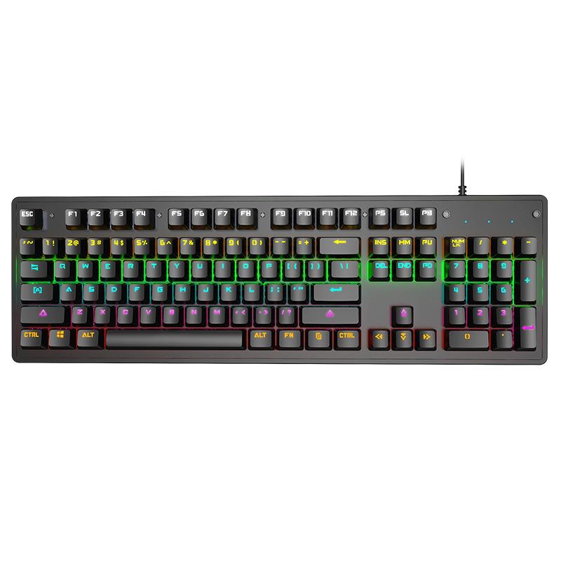 wholesale value e-sports k104 key game wired mechanical keyboard green axis red axis office usb luminous notebook Item Picture
