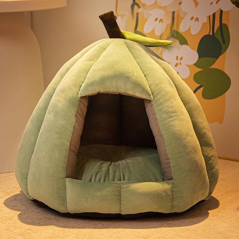 nest winter warm closed bed pet small dog kennel autumn and winter house winter sleeping