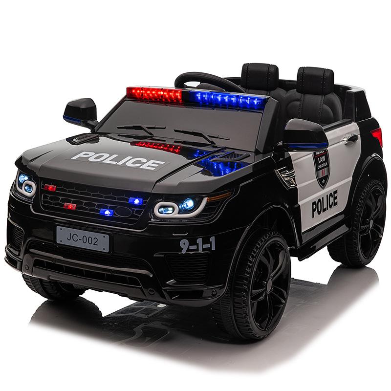 children's electric car four-wheel four-wheel drive car boys and girls with remote control toy car seated baby police car stroller Item Picture