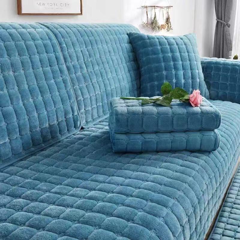 sofa cushion winter antislip thickened fleece sofa cover autumn and winter universal sofa slipcover cushion wholesale export full figure