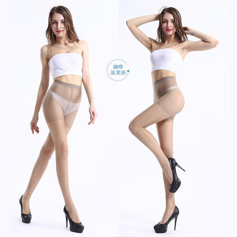 summer thin transparent cored silk pantyhose pineapple stockings sexy women's air stockings high elastic one-piece trousers romper stockings details Picture
