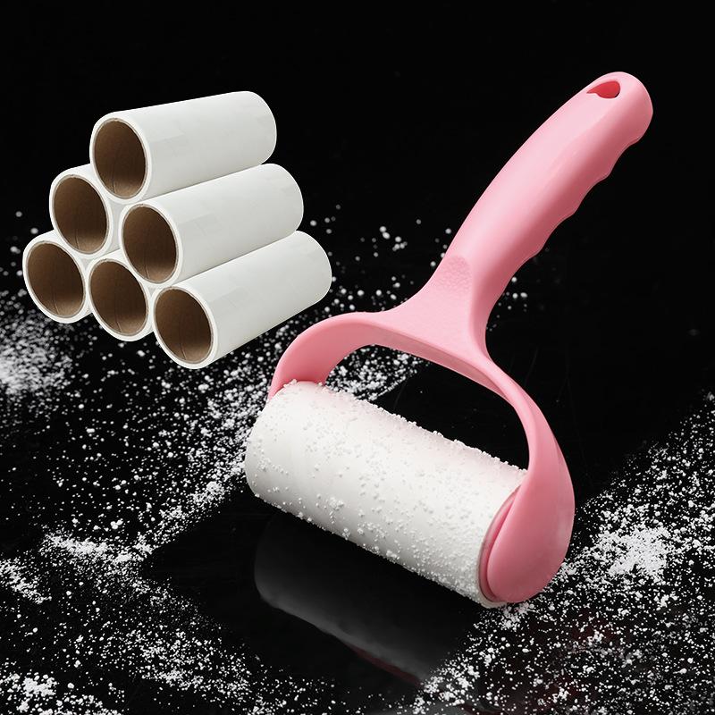 Tearable Roller Lent Remover Sticky Paper Suit Hair Removal and Lint Roller Hair Remover Clothes Dust Removal Hair Collecting Brush