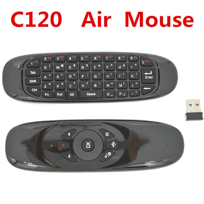 c120 backlit multi-voice flymouse keyboard remote control somatosensory gyroscope double-sided wireless mini keyboard i8 Specification drawing
