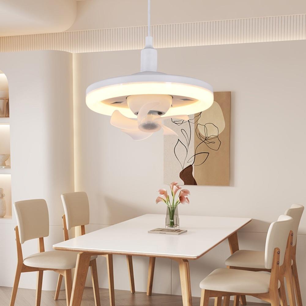 screw high-power super bright mute remote control dimming bedroom kitchen factory shaking head ceiling fan lights fan lamp Specification drawing