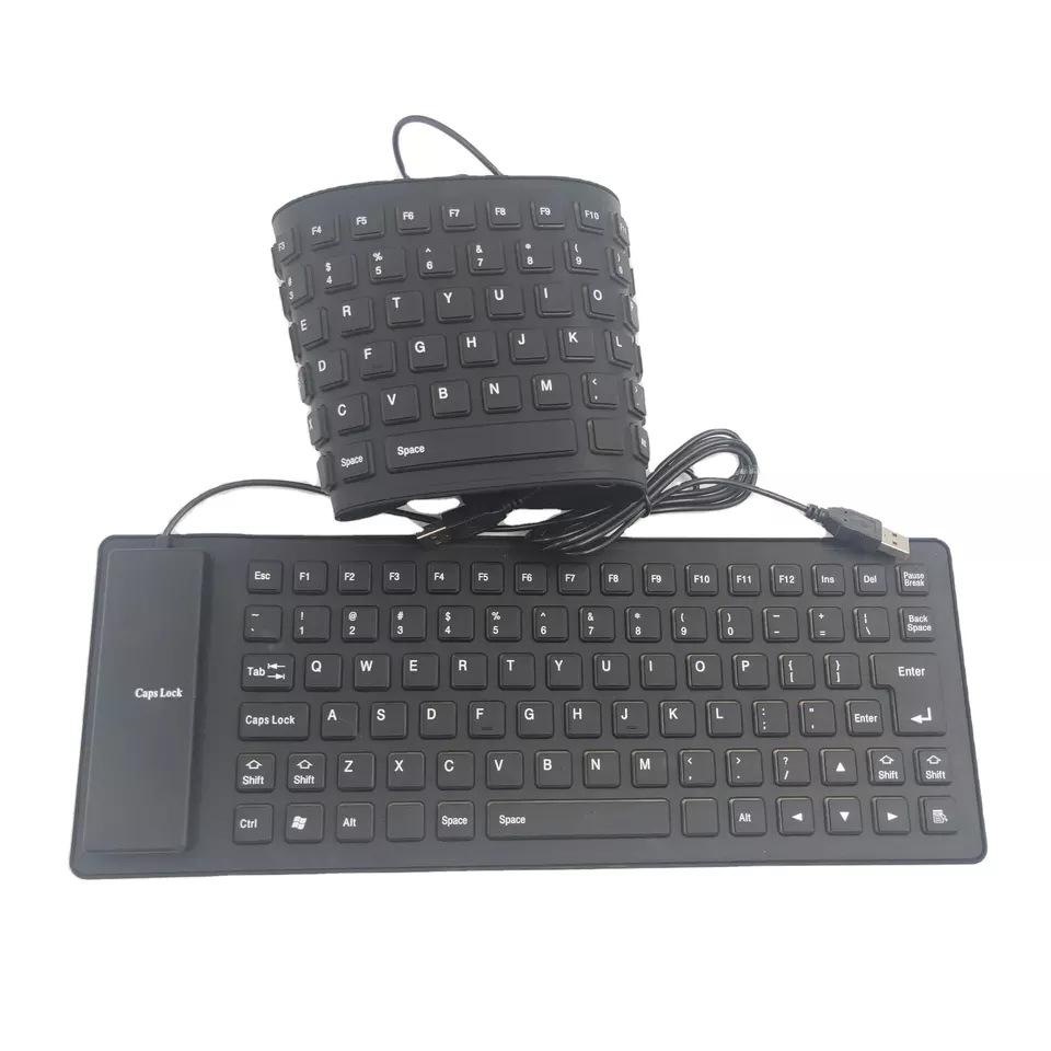85 key silicone soft keyboard wholesale waterproof dustproof mute folding game office silent keyboard