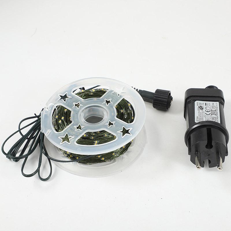 led copper wire lighting chain starry sky green rattan hanging tree outdoor holiday decorative light remote control christmas tree green line Item Picture