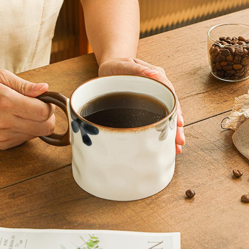 Ink Blue Mug Japanese Style Ceramic Cup Couple's Cups Cup Breakfast Cup Coffee Cup