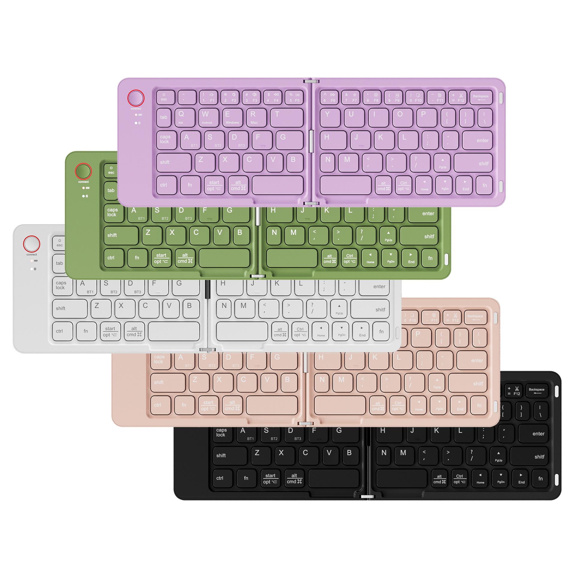 customized popular wireless folding bluetooth keyboard notebook computer cellphone office mini-portable small keyboard Item Picture