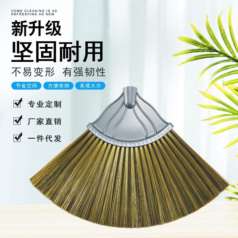 plastic new soft wool ceiling broom double row fan broom head roof dust removal spider web cleaning set wholesale