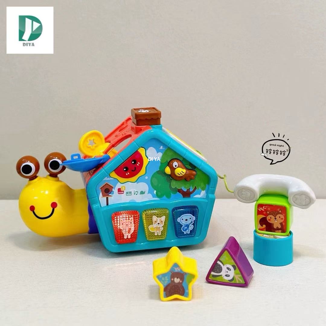 2024新款儿童益智多功能趣味万向蜗牛多面体电动精细认知动作启蒙早教