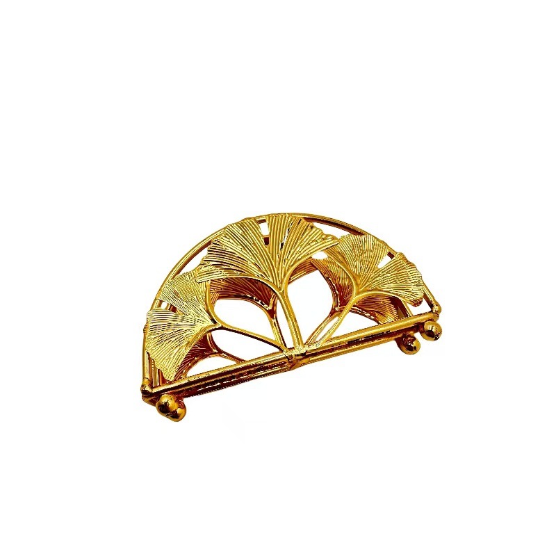 Ironwork tissue holder for living room, creative European-style hotel, restaurant and coffee shop, square towel paper clip, golden storage and decorative item Specification image