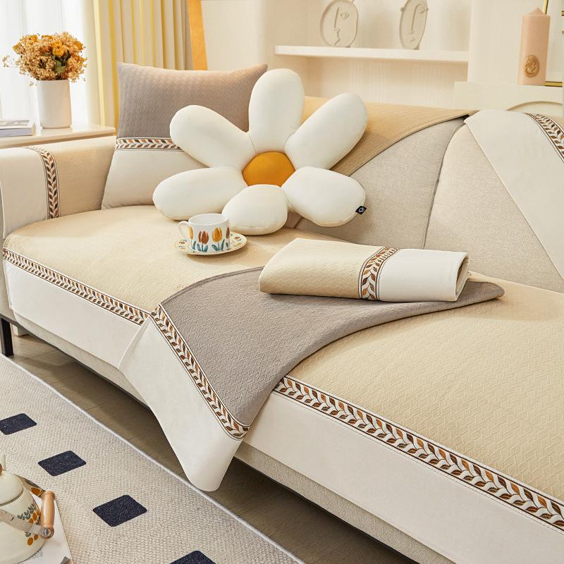 Cream Style Simple Modern Sofa Cushion Four Seasons Universal Non-Slip Ins Sofa Cover Towel Sofa Cover Cushion Specification drawing