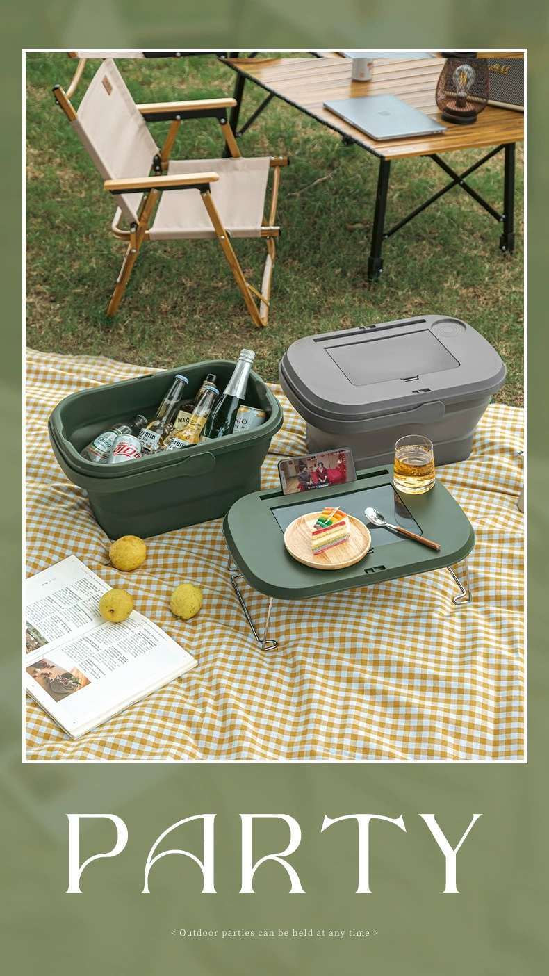D47-701 Outdoor camping Storage Box, folding box, camping organization box, popular picnic basket wonder detail image 7