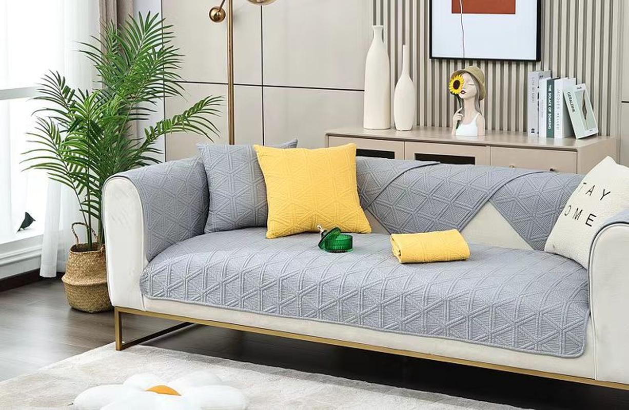 Sofa Slipcover Combination Set Non-Slip Cotton Embroidery Craft Sofa Cushion Sofa Cover Wholesale details Picture