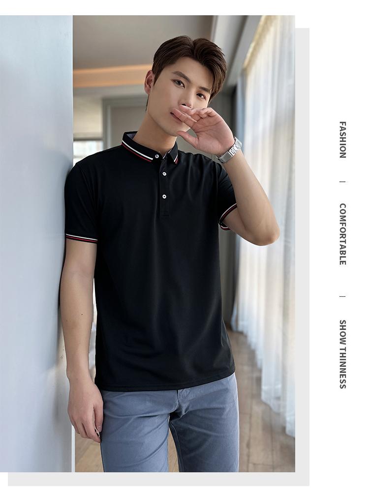 新款宽松舒适仿棉短袖翻领POLO衫DX-602详情8