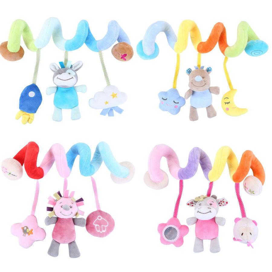 colorful animal baby crib part (activity spiral) baby's bed circumference bed pendant toy soothing bed winding