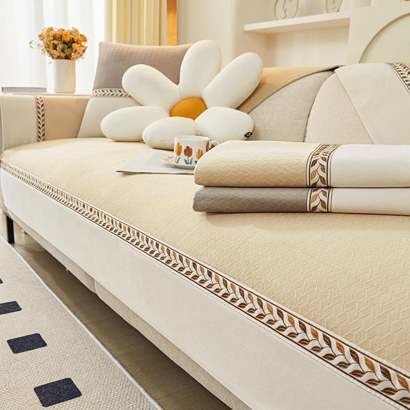 Cream Style Simple Modern Sofa Cushion Four Seasons Universal Non-Slip Ins Sofa Cover Towel Sofa Cover Cushion details Picture