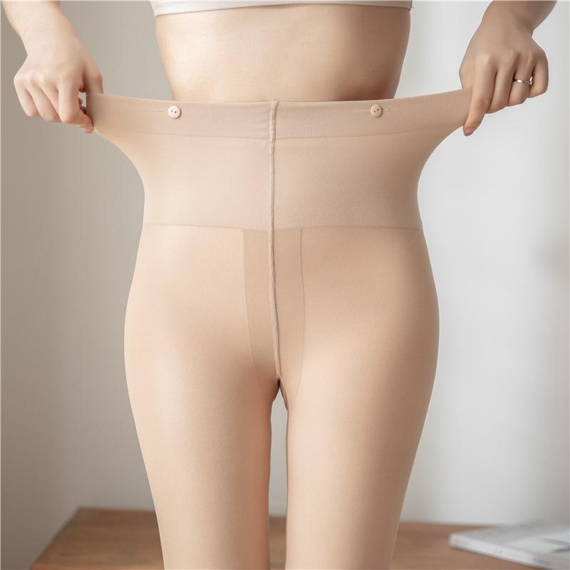 button detachable superb fleshcolor pantynose autumn and winter double layer fleece-lined silk incarnadine stockings nude feel leggings natural skin color pantyhose Specification drawing