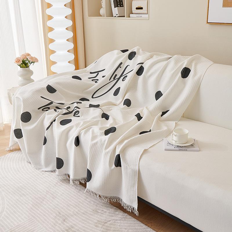 Sofa Cover Towel Ins Style Nordic Sofa Blanket Cover Towel All-Inclusive Printing Sofa Cover Four Seasons Universal Camping Rugs Specification drawing