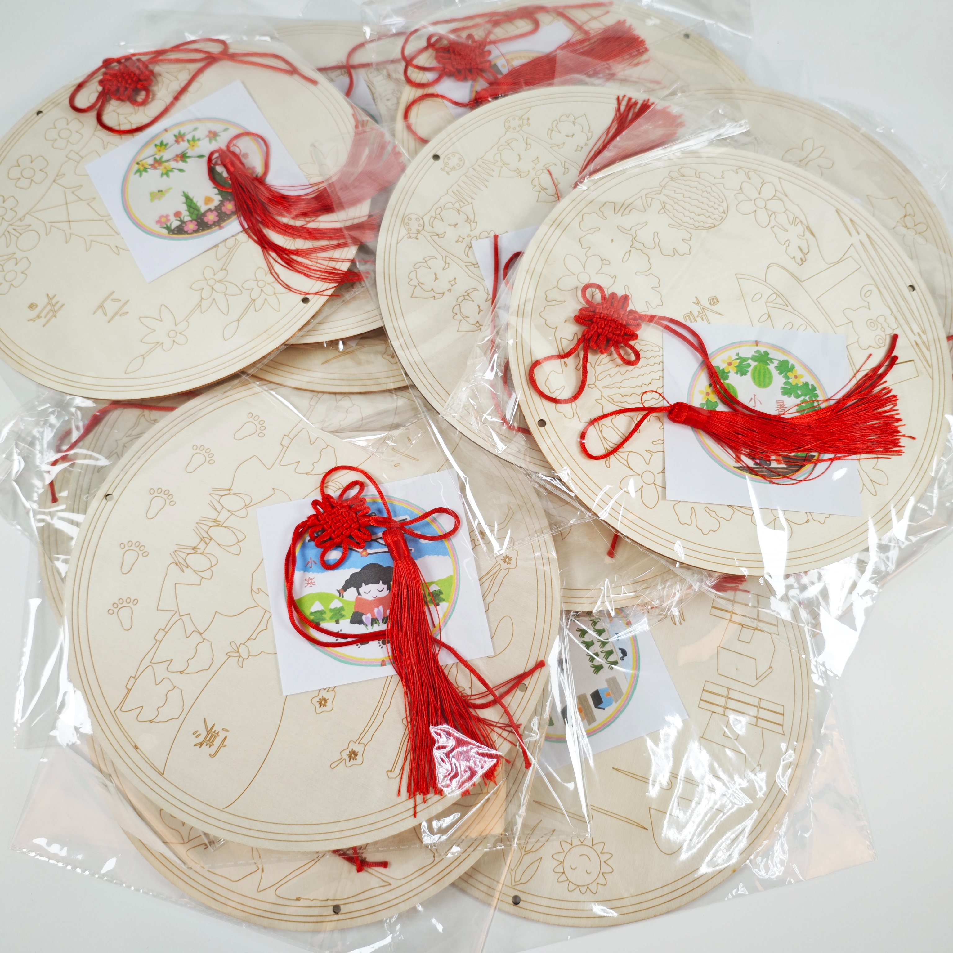 幼儿园亲子活动24节气diy手工涂色木质挂饰团建暖场详情12