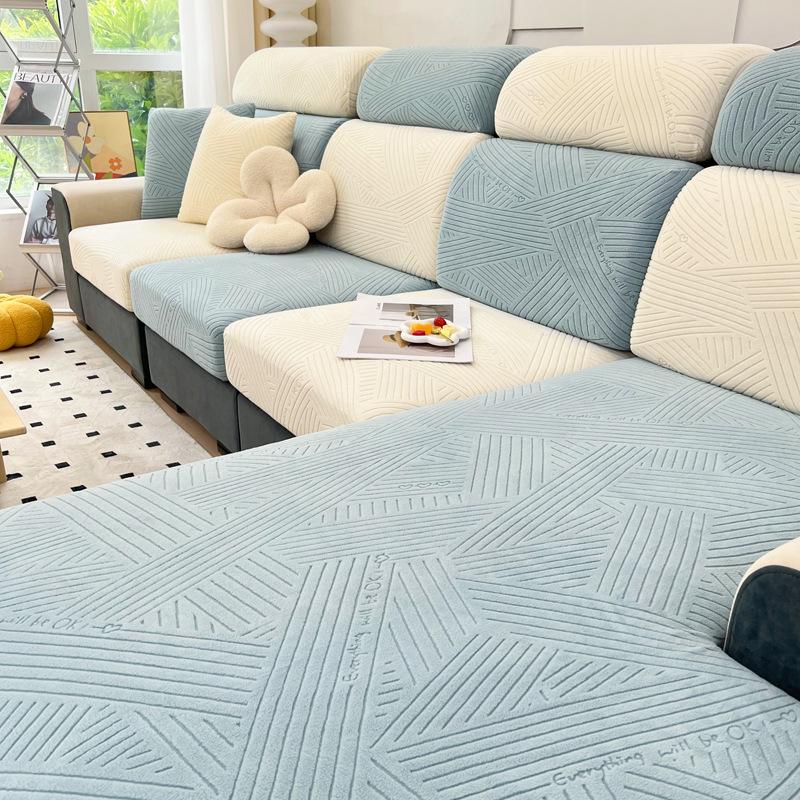 Polar Fleece Sofa Cover All-Inclusive Universal Cover Four Seasons Universal Non-Slip Sofa Cushion Cover Cloth Anti-Scratching Sofa Cover