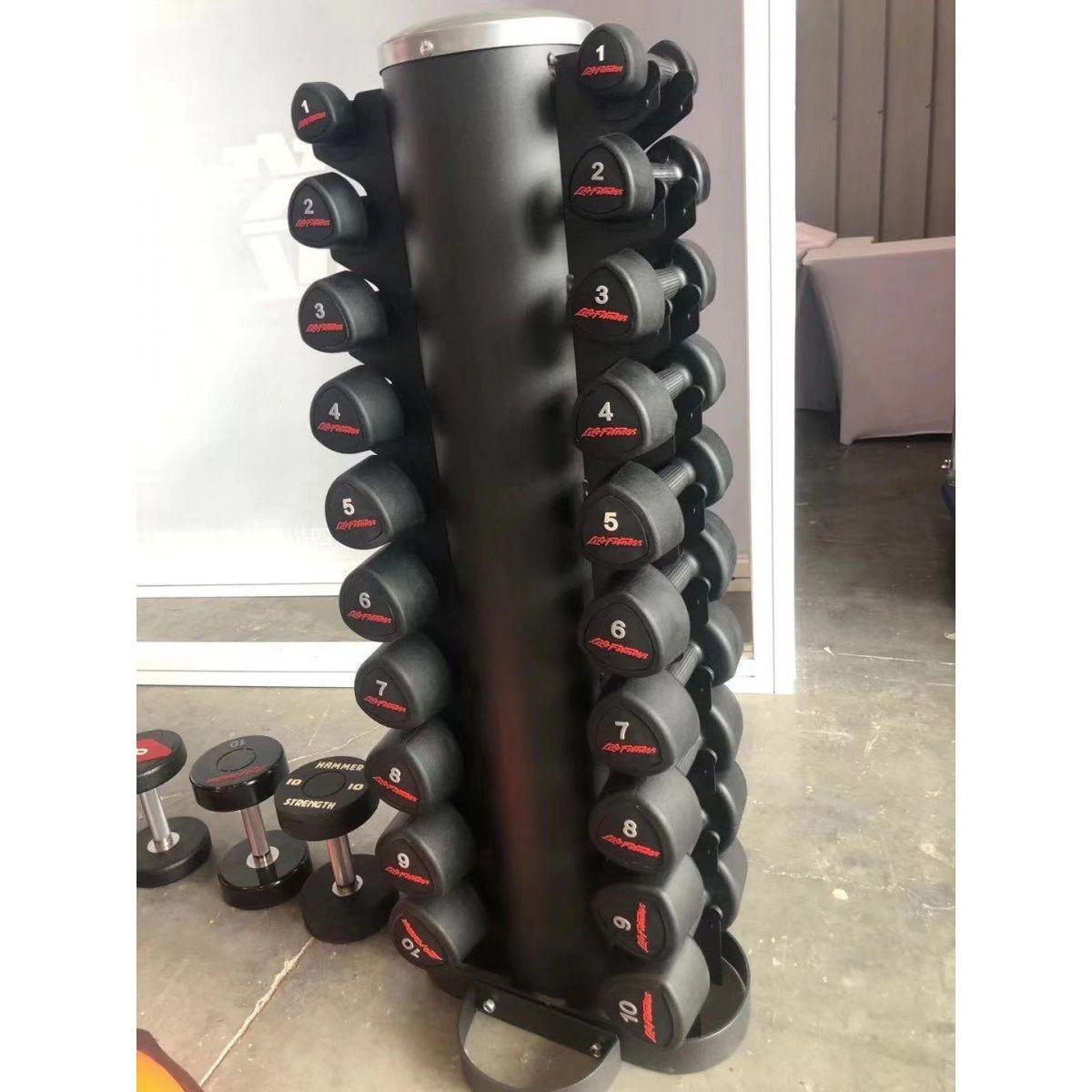 rubber-coated dumbbell women's fitness gym private education studio environmentally friendly home lijian small dumbbell building up arm muscles