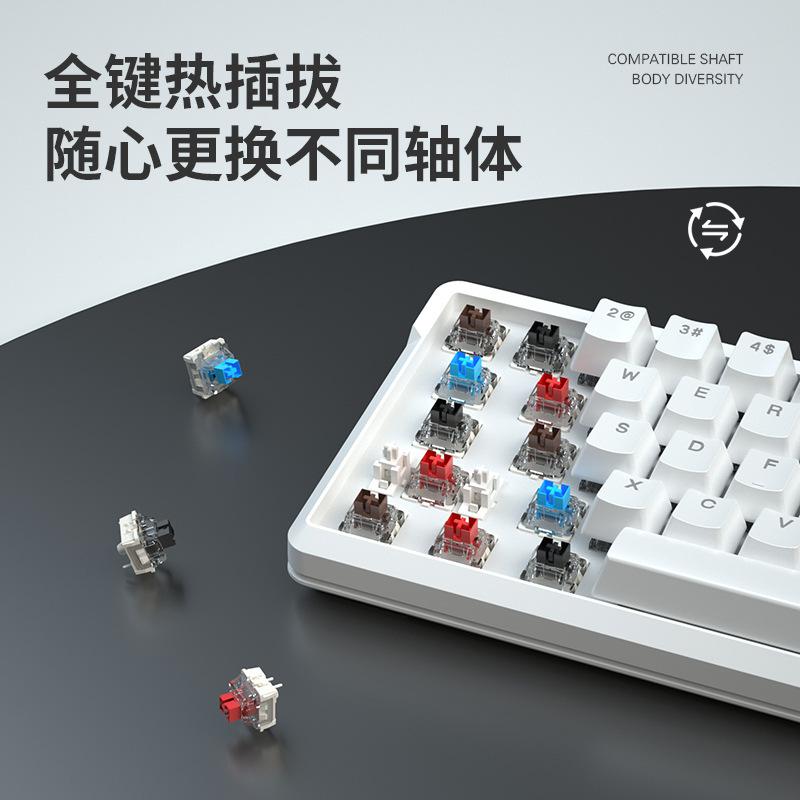 68 key mechanical keyboard small portable green red alternate action or ergonamic hot plug wired computer laptop office gaming electronic sports details Picture