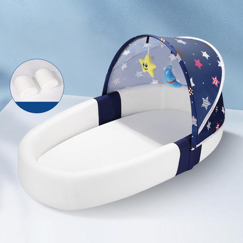 Baby Bed in Bed Foldable Removable Newborn Bed Bionic BB Bed Bed Anti-Pressure Portable Crib