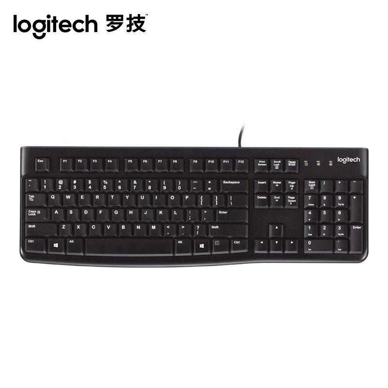 logitech logitech k120 wired membrane keyboard usb home office desktop computer waterproof and silent Item Picture