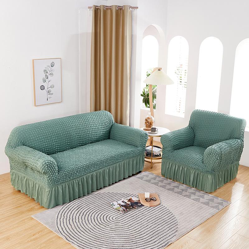 bubble sofa cover skirt amazon foreign trade general sofa dust cover elastic thickening sofa slipcover factory wholesale Specification drawing