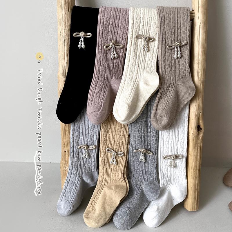 new children's leggings spring and autumn outer wear girls' pantyhose knitted all-matching baby girl socks cropped pants Specification drawing