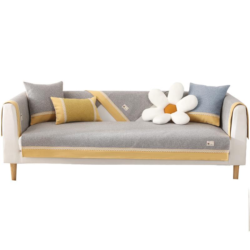 Cotton Linen Sofa Cushion Four Seasons Universal Non-Slip Seat Cushions New Simple Modern Leather Sofa Cover Cover Cloth Item Picture