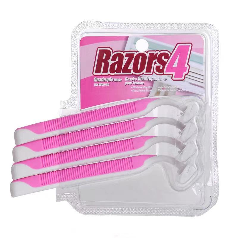 manual shaver women's hair trimmer hair trimmer leg hair armpit hair hair remover women's lady shaver 4 pieces affordable
