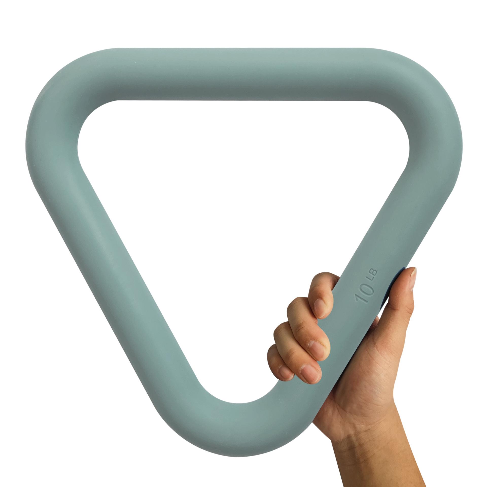 sports training yoga fitness silicone weight-bearing triangle exercise dumbbell iron hoop