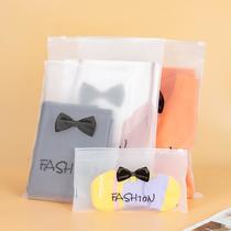 bow eva clothing frosted zipper bag small bulk wholesale underwear clothes socks plastic packaging bag