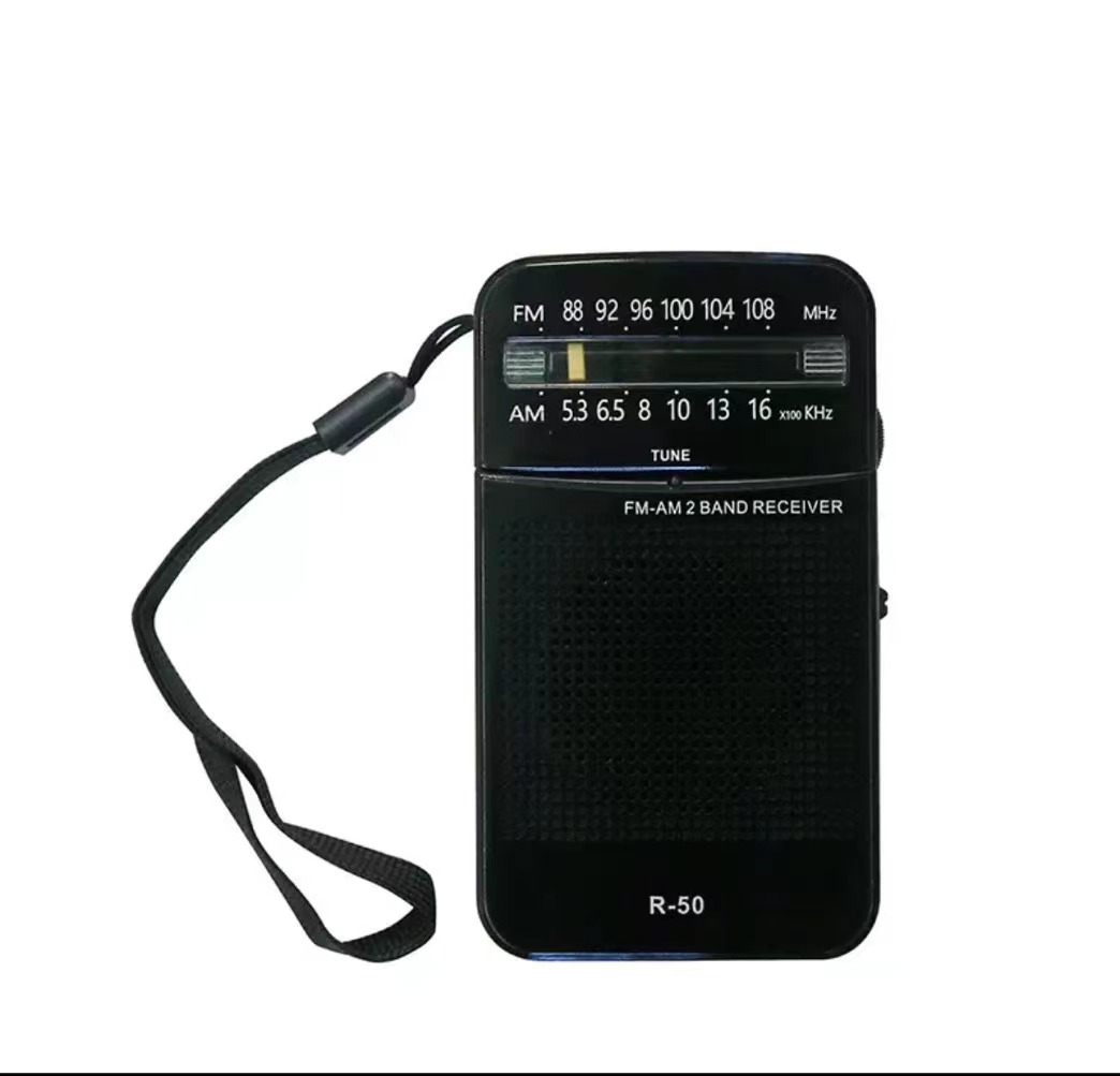 厂家批发销售新款FM/AM两波段指针手调口袋迷你便携式老人收音机