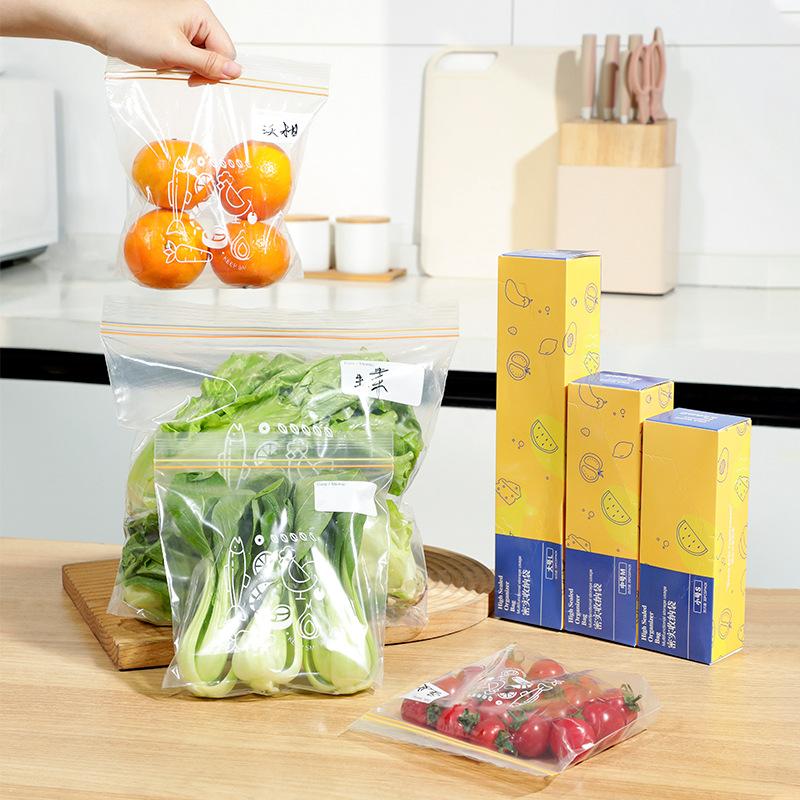 food sealed bag household fresh-keeping bag frozen special ziplock bag refrigerator plastic packaging bag food packing bags grocery bag
