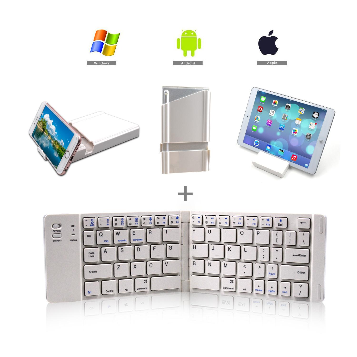 new quality upgrade wireless folding charging bluetooth keyboard mini computer office thin foldable keyboard