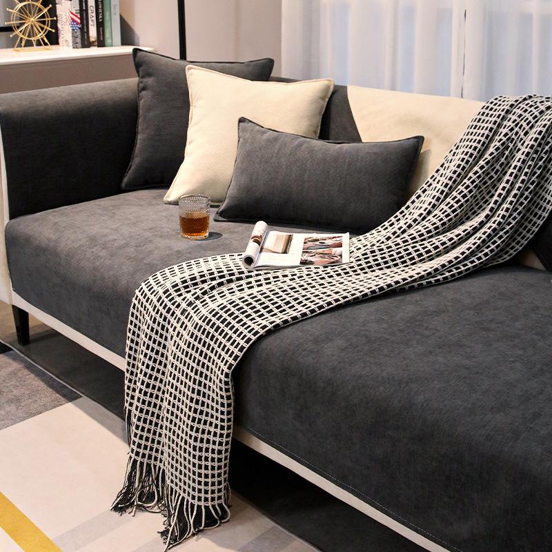 Chenille Sofa Cushion Four Seasons Universal Simple Modern Gray Cover Cloth Non-Slip Seat Cushions Light Luxury Sofa Cover Slipcover Application Scenario