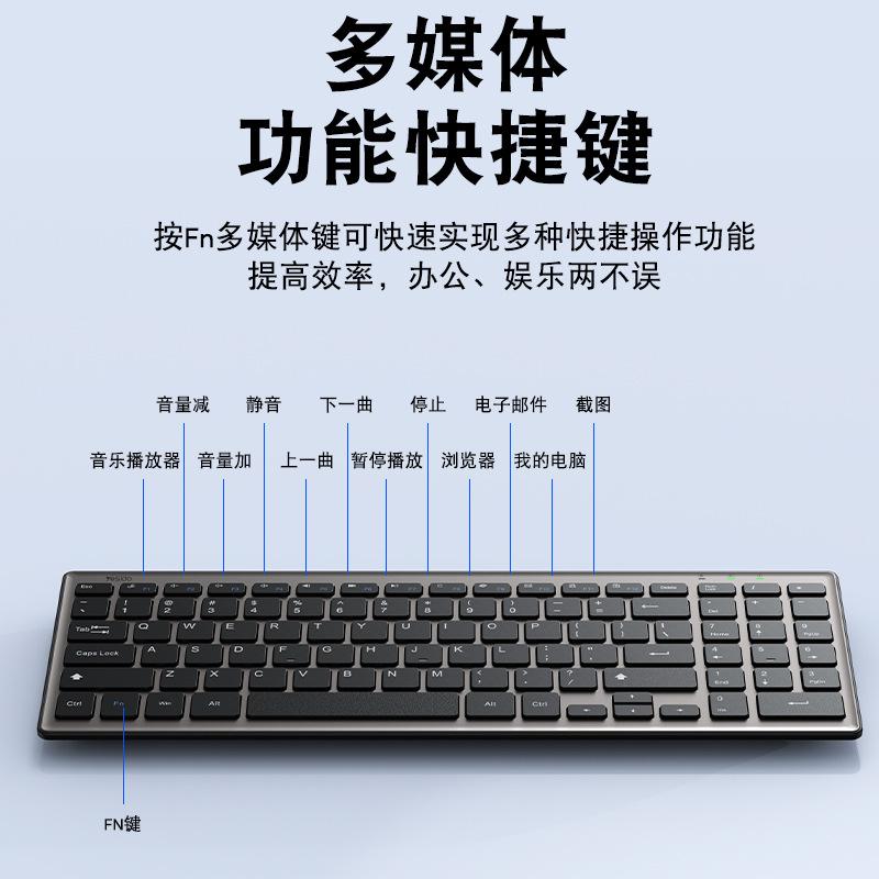 yesido wireless bluetooth keyboard 2.4g generation laptop desktop computer tablet portable keyboard cross-border generation details Picture