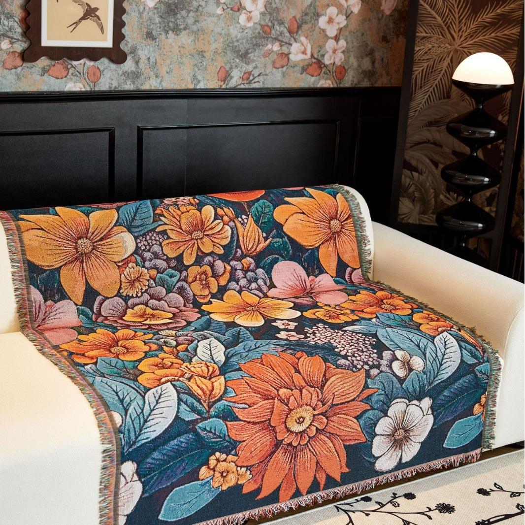 Retro American Sofa Cover Cloth Non-Slip Four Seasons Universal Light Luxury High-Grade Dustproof Sofa Cover Slipcover Full Covered Sofa Specification drawing