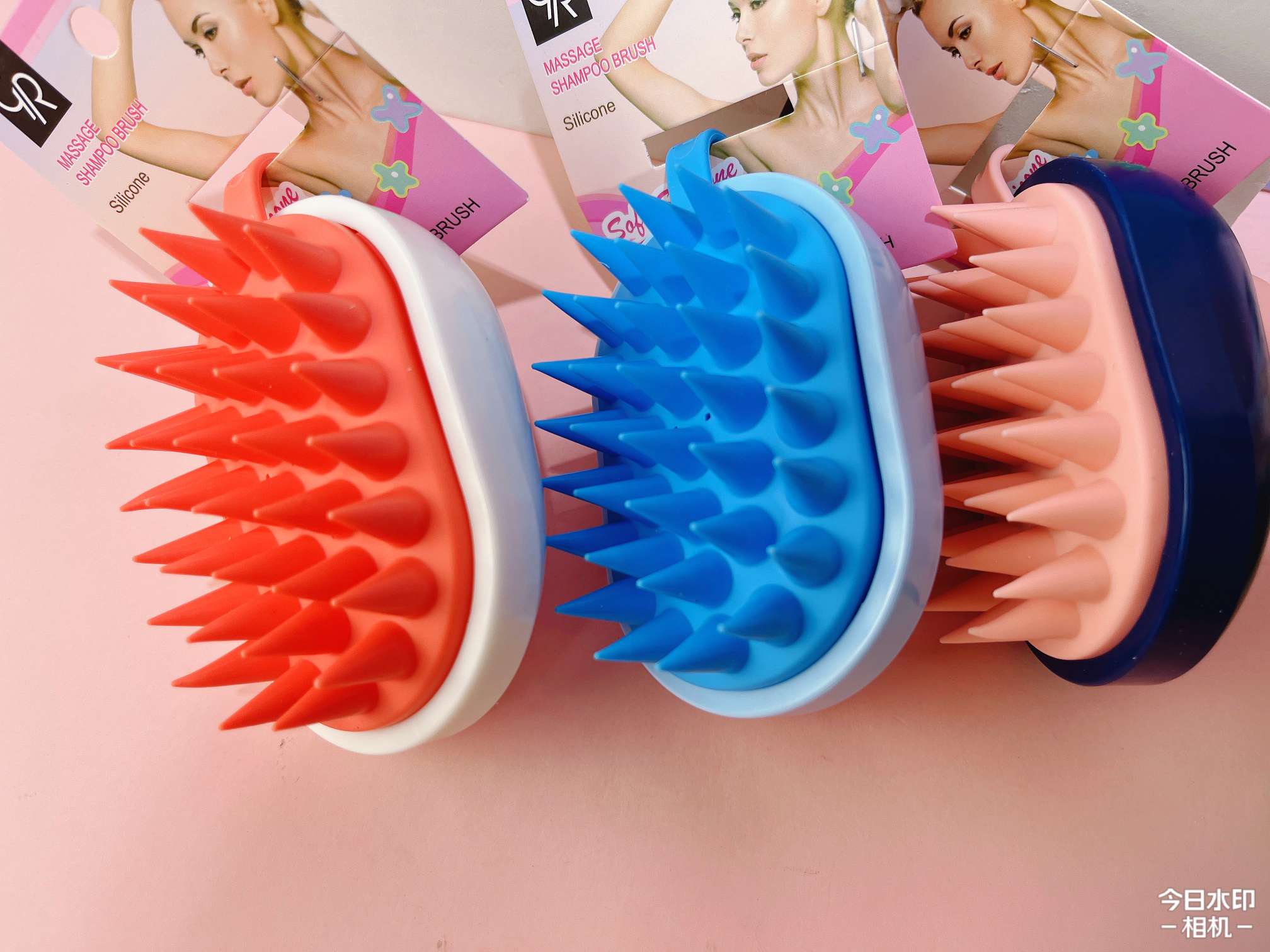 多色按摩洗头刷  大人小孩都适用 单个洗头刷详情图2